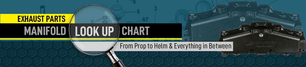 MerCruiser exhaust manifolds lookup up chart page