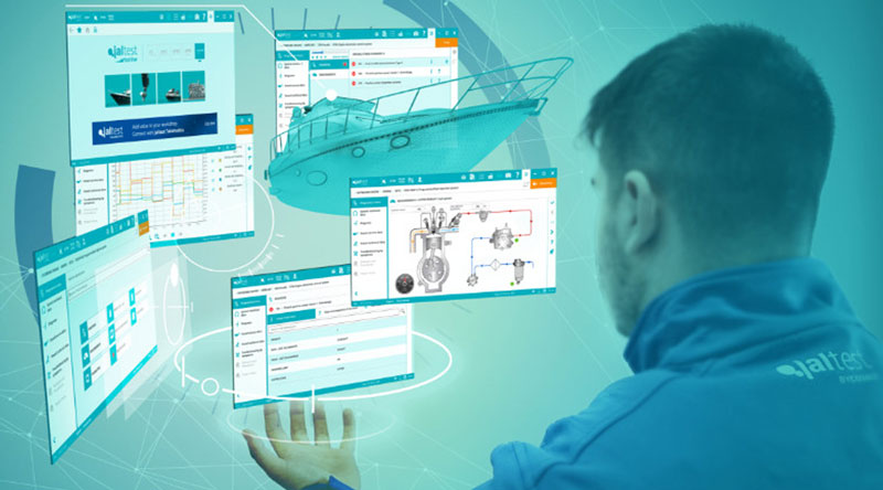 Jaltest diagnostic tool showing advanced features on tablet